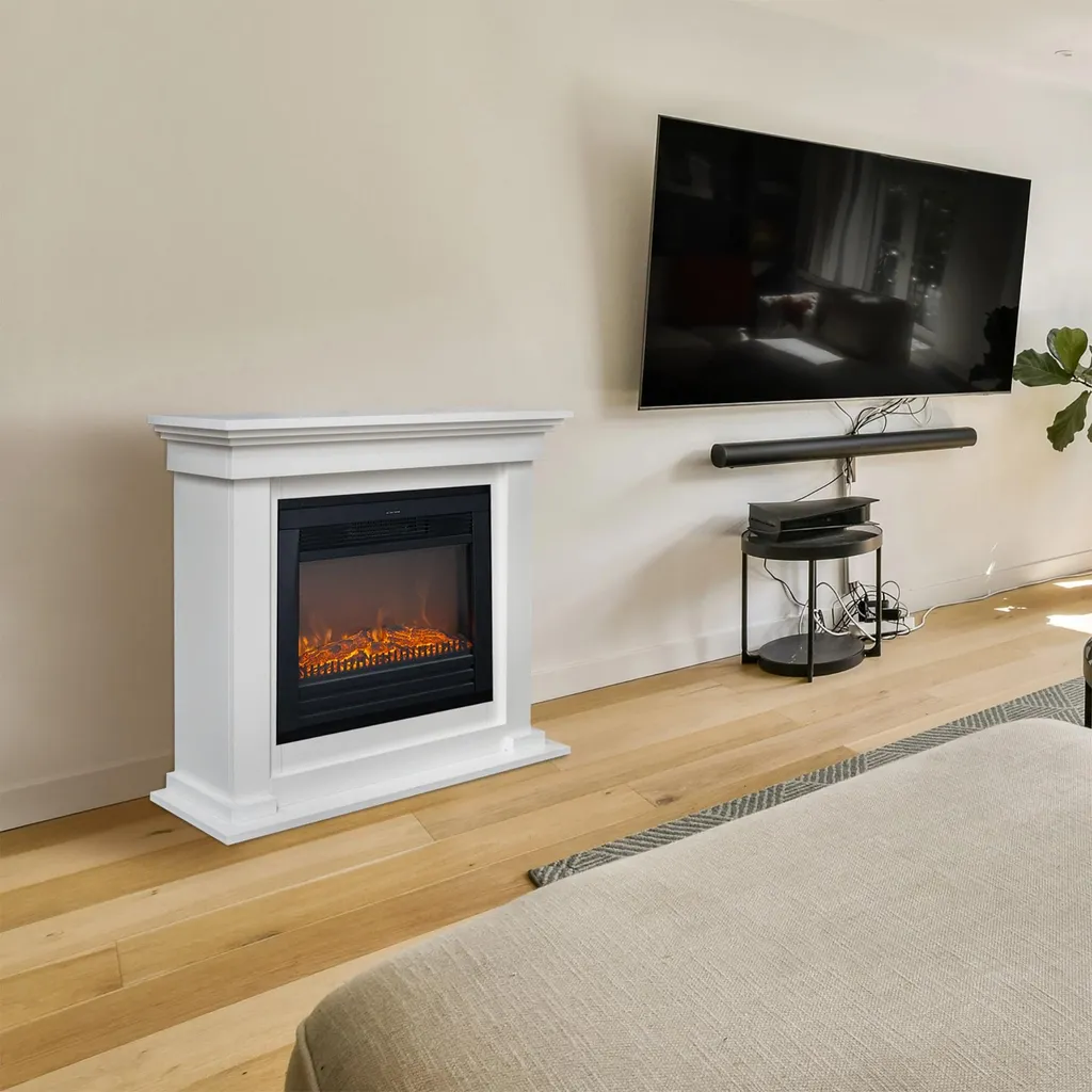 Cheminée électrique 1400W avec télécommande Xaralyn Flex Blanche - 2
