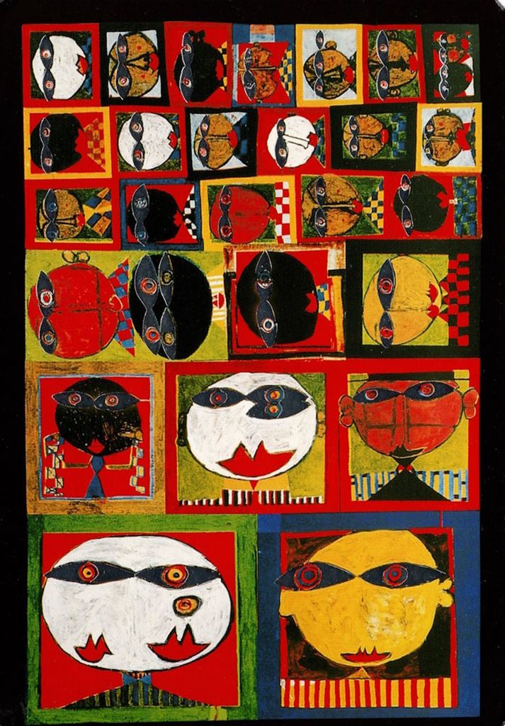 Kunstkarte Hundertwasser "We live in Paradise"