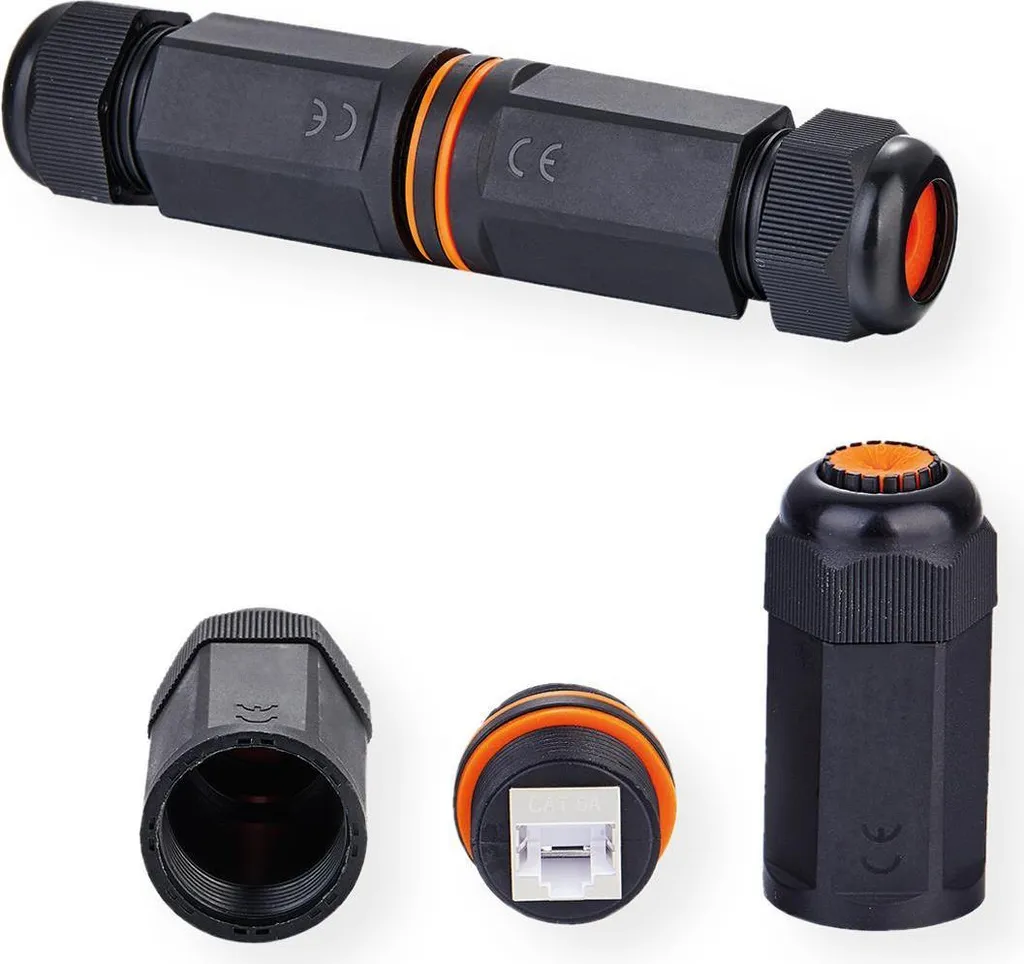 Accoppiatore RJ45 Cat.6A Schermato VALUE 21.99.3007 Outdoor Nero