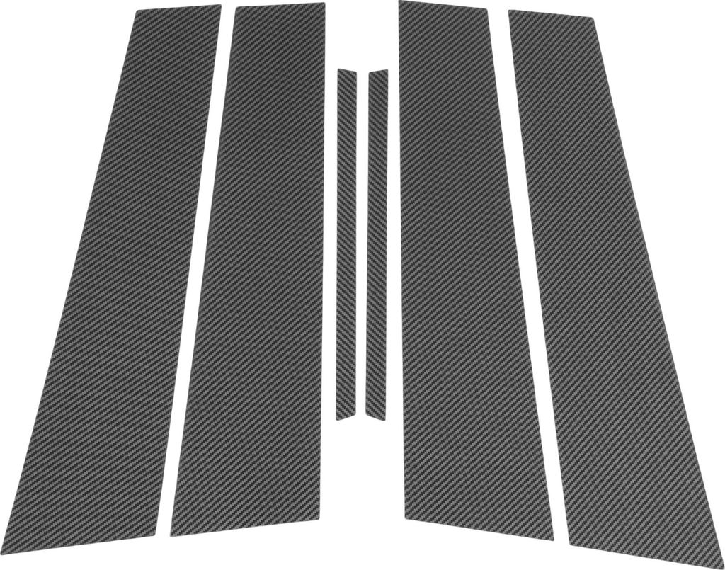 Türpfostenfensterleiste für Chevy Malibu 2013-2015 Carbonfaser-Muster Schwarz Vorne Hinten Links Rechts Anti-Kratz-Aufkleber Pfostenabdeckung 6 S...