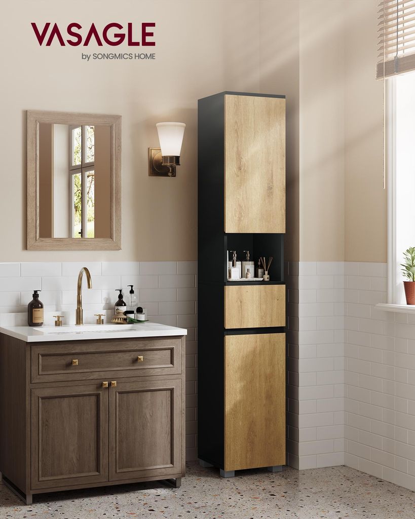 VASAGLE Badschrank, Badezimmermöbel mit Schublade, Produktbild 