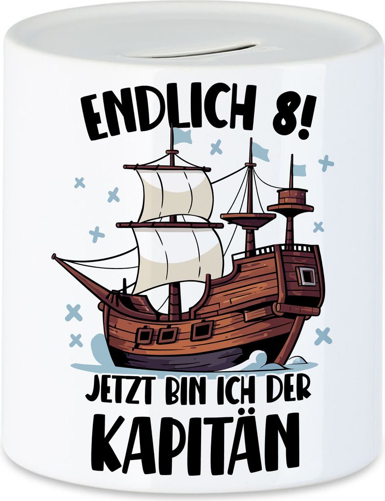 Geburtstag 8 Jahre Spardose 8 Jahre 8. Geburtstag Pirat Piraten Motto