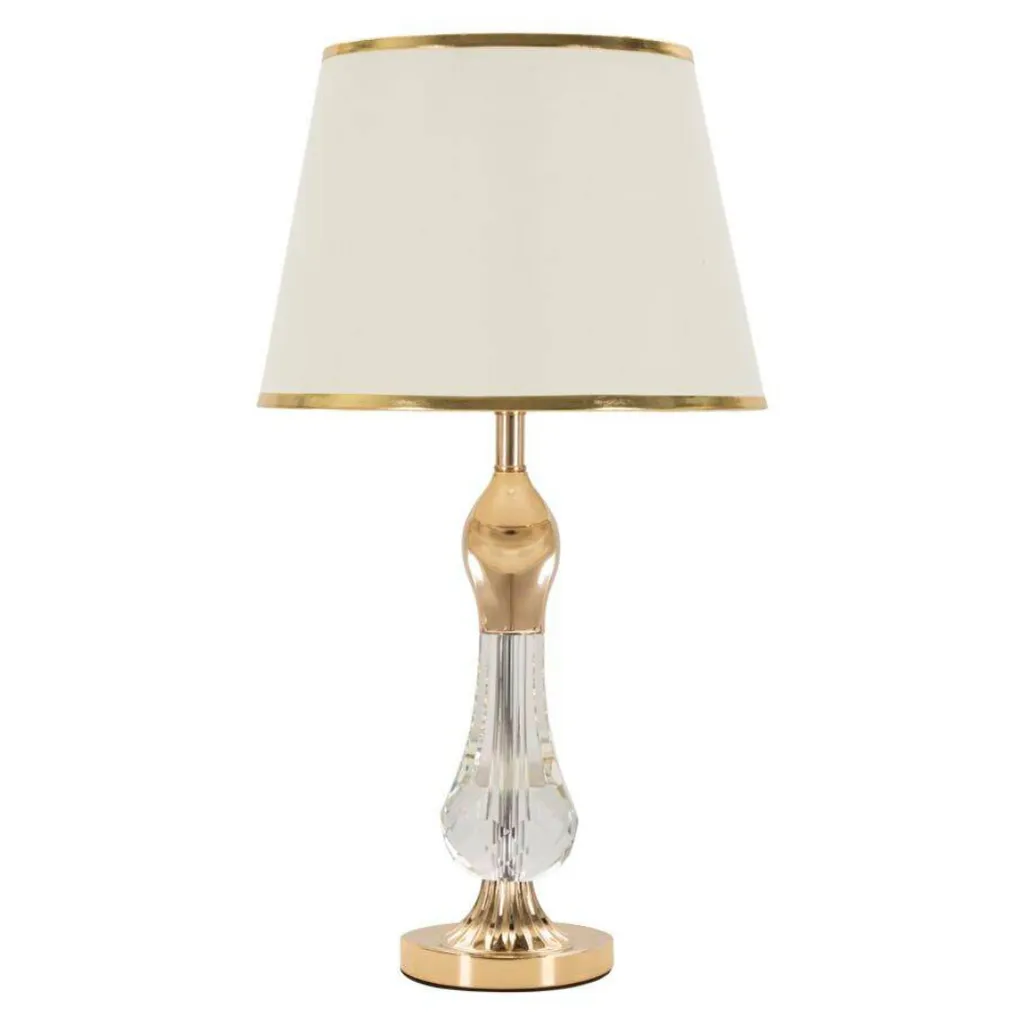 Lampe de chevet dorée Bratislava E27 59cm - Grand luminaire décoratif