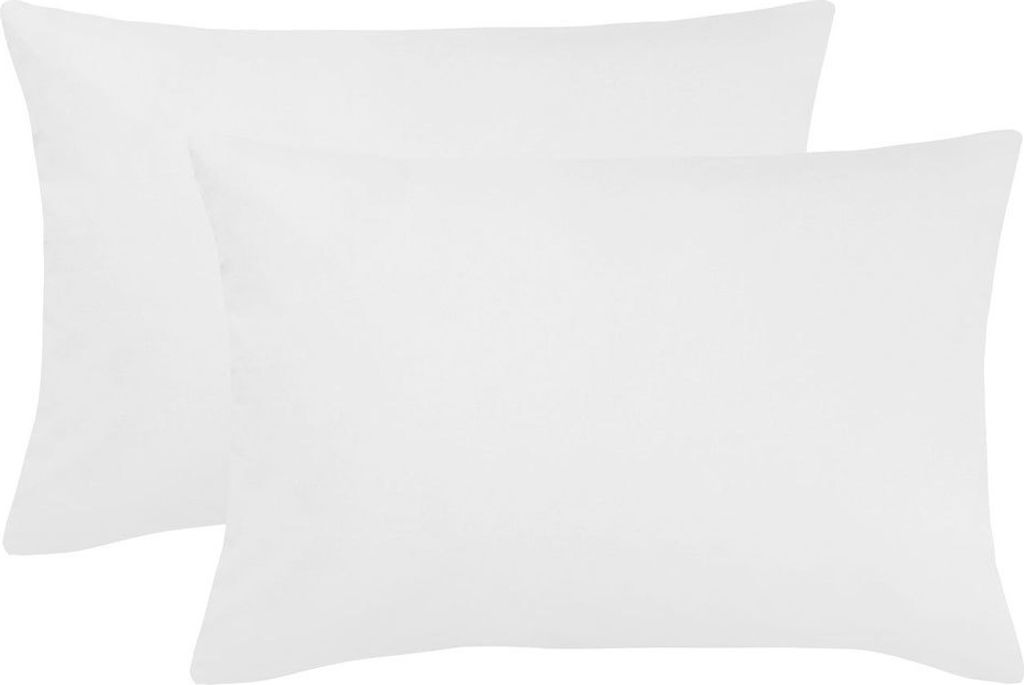 Traumschlaf Edel-Linon Kissenbezüge 2er Set 2x 40x60 cm weiss