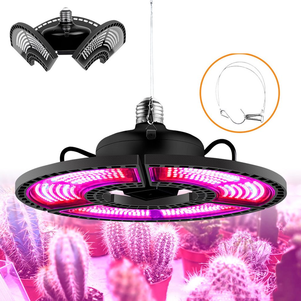 LED Faltbar Pflanzenlicht E27 300W Vollspektrum Gewächshaus Produktbild 8