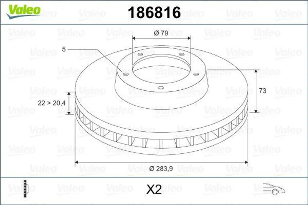 Disque de Frein Valeo 186816 pour BMW Série 1 : Sécurité et Freinage Pur