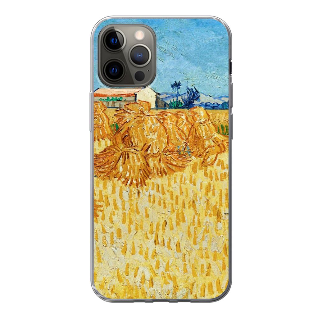 MuchoWow Handyhülle Schutzhülle Hülle für iPhone 12 Pro Weinlese in der Provence - Vincent van Gogh Silikon Softcase Handy Hülle - Abdeckung