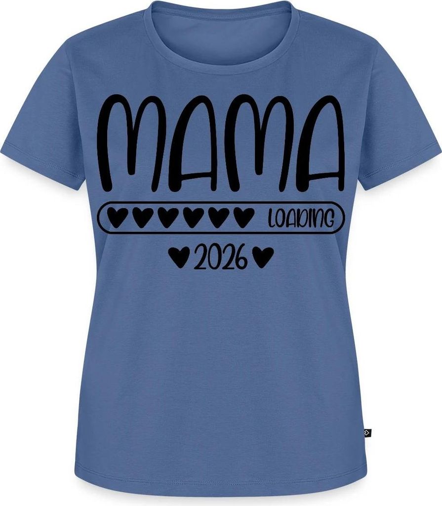 Spreadshirt Mama 2026 loading Frauen Premium T-Shirt, 5XL, Taubenblau
