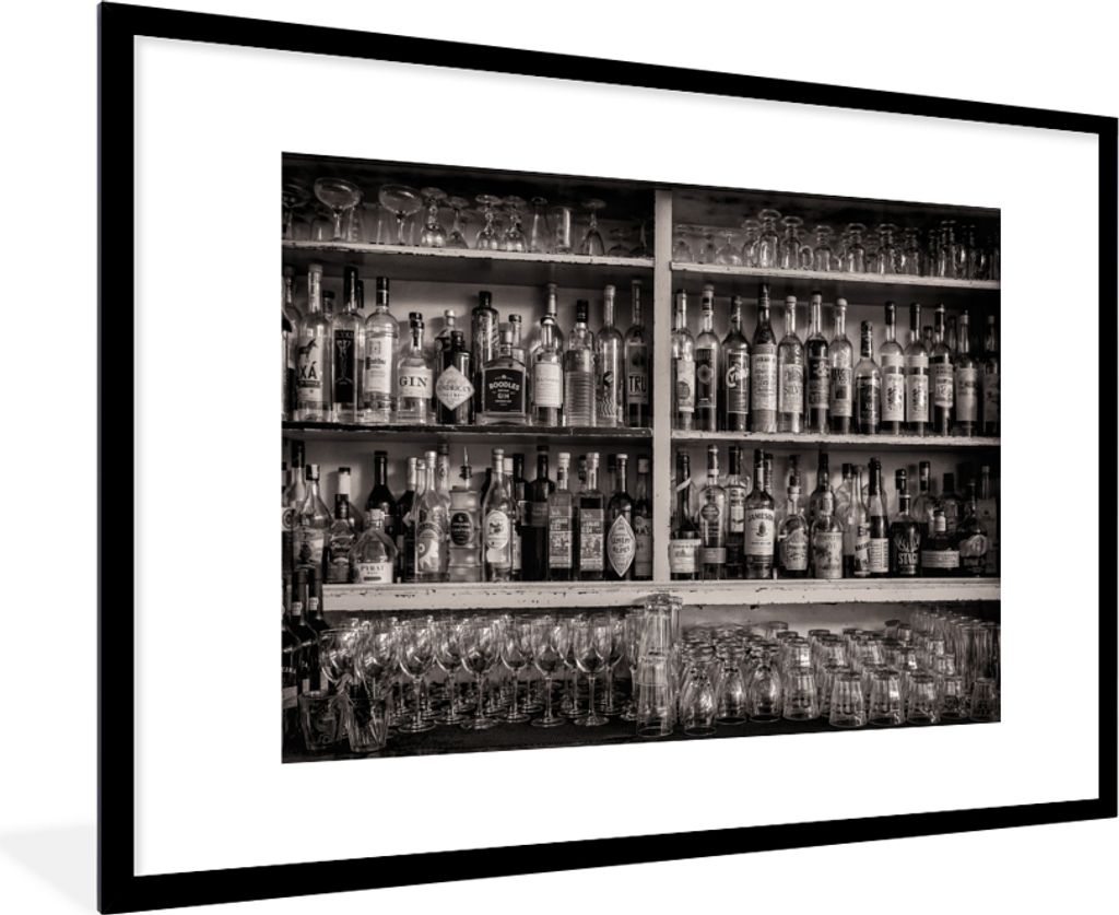 MuchoWow® Gerahmtes Poster Bar - Alkohol - Spirituosen - Produktbild 