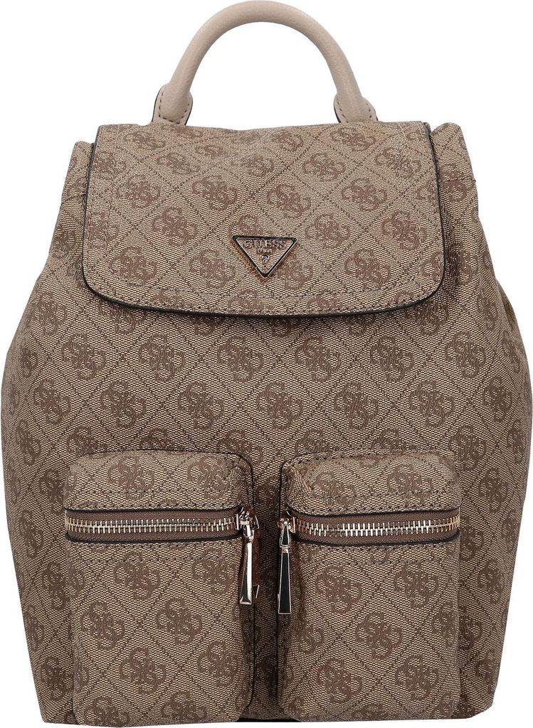 Guess Manhattan II Rucksack mit Klappe für Damen in Lattee – 22 x 25 x 13 cm / Lattee