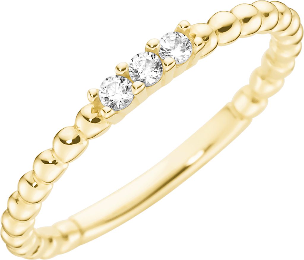 Ring Luigi Merano in Kugel-Design mit Zirkonia, Gold 375 Gold 58