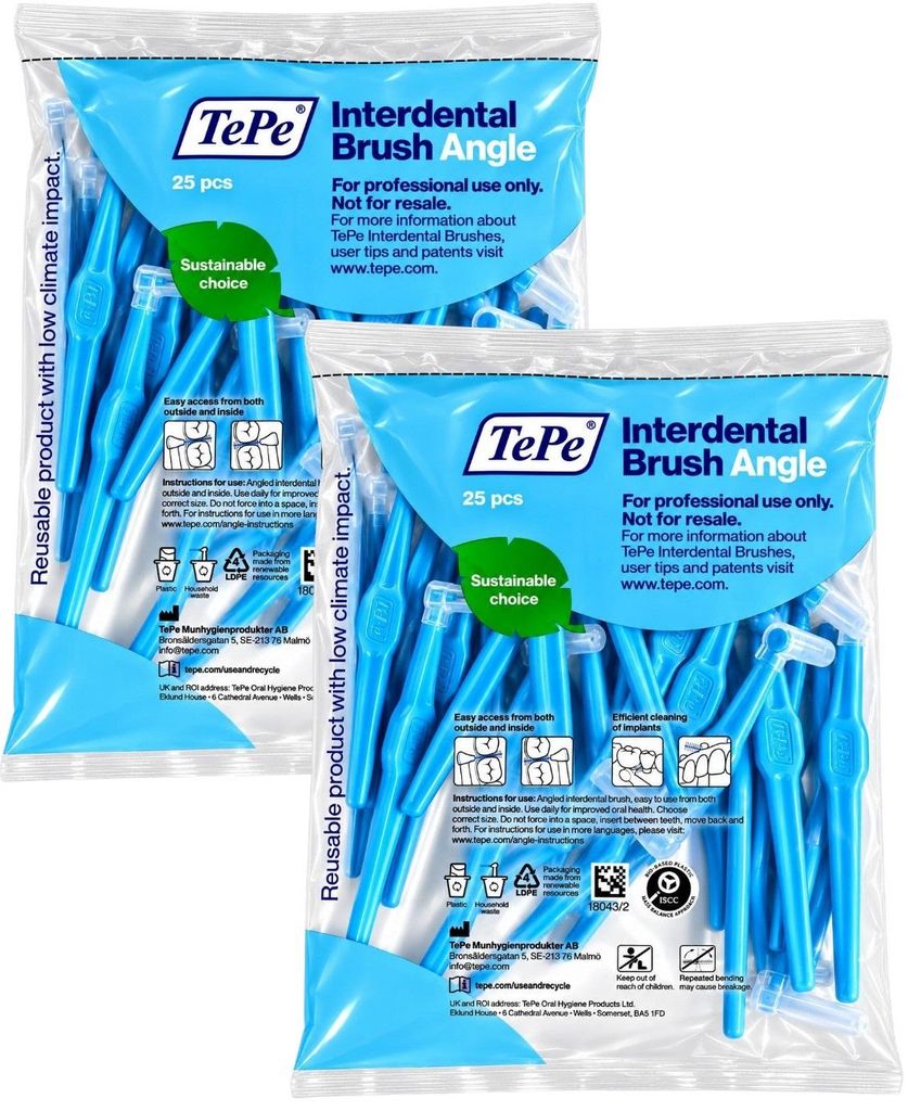 2x TePe Angle Interdentalbürsten blau 0,6 mm Multipack 2x Produktbild 