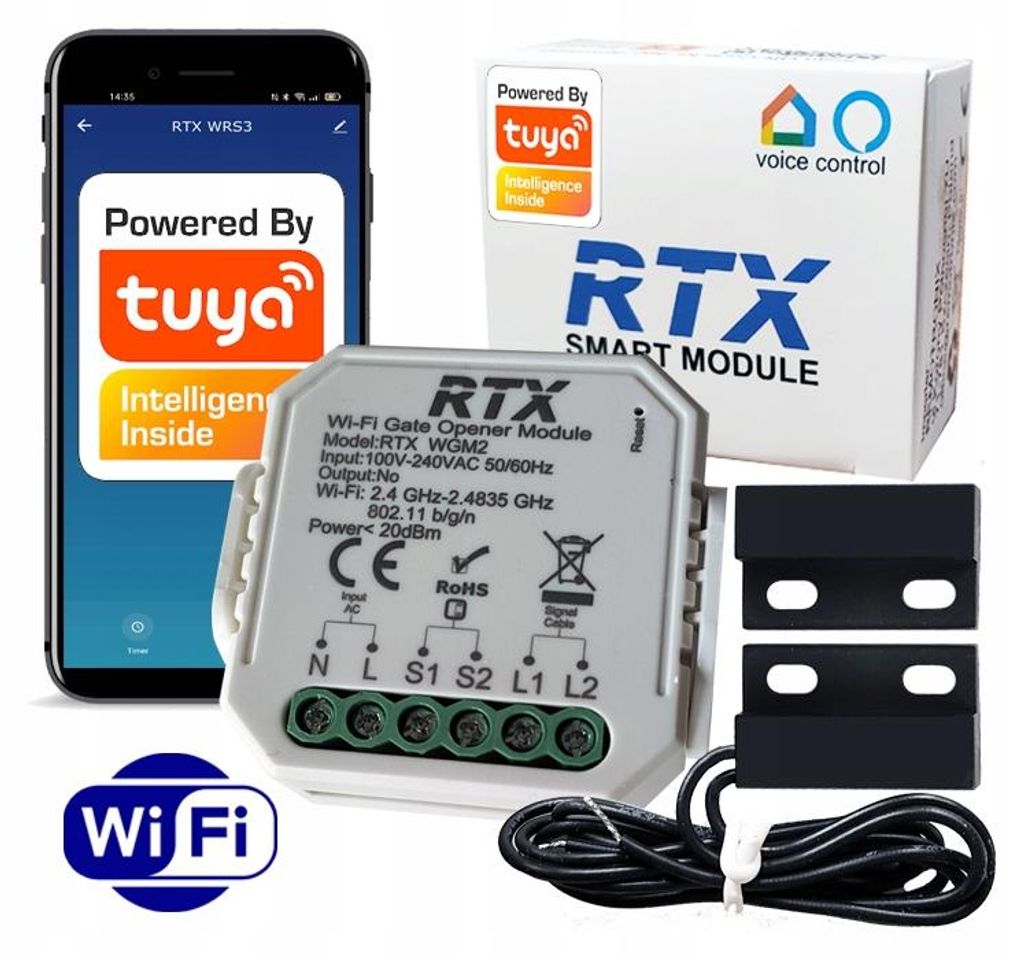 Sterownik Bramy Garażowej Wifi Tuya Smart +Czujnik Zdjęcie produktu 