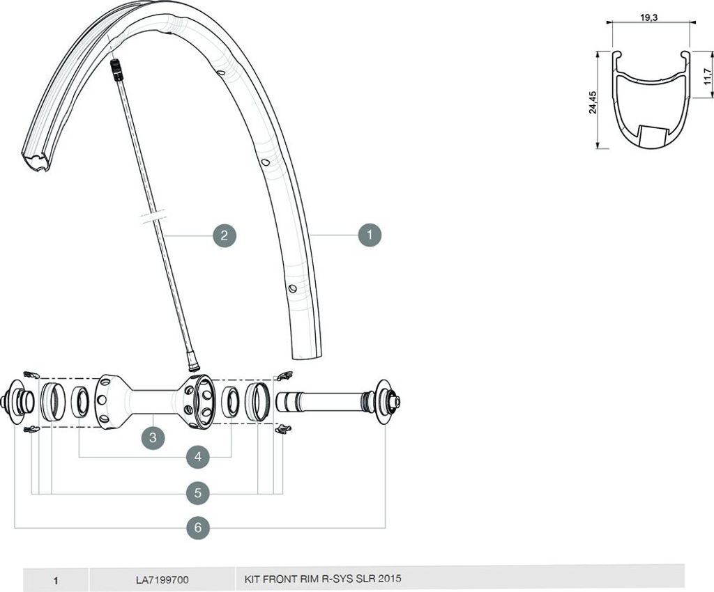 Mavic R-sys Slr Vorderradfelge Schwarz 700 - 28 ́ ́ 16H Schwarz 700 - 28 ́ ́ 16H