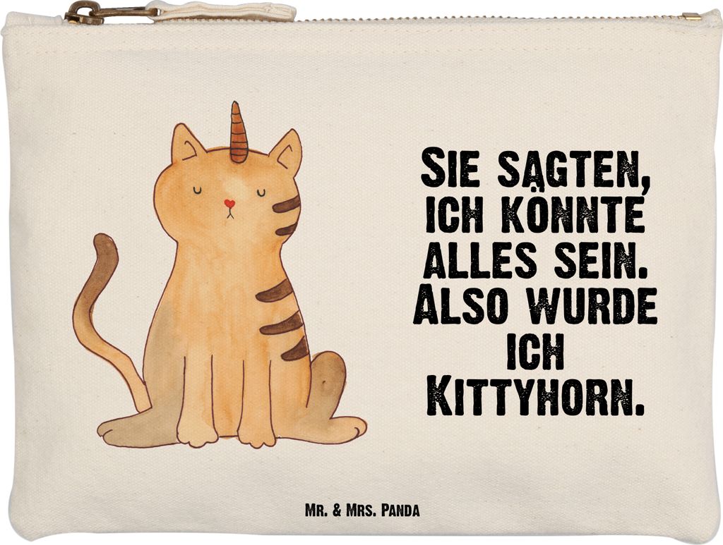Mr. & Mrs. Panda Kulturbeutel Einhorn Katze Größe M - Weiß Produktbild 