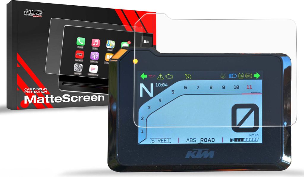 Matte Autodisplayfolie für KTM 1290 Super Duke GT 5" (2024-2025), Grizz Protector