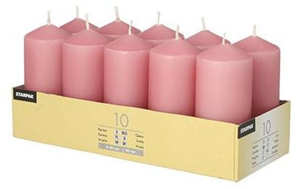 Stumpenkerzen Ø 40 mm · 90 mm altrosa Produktbild 