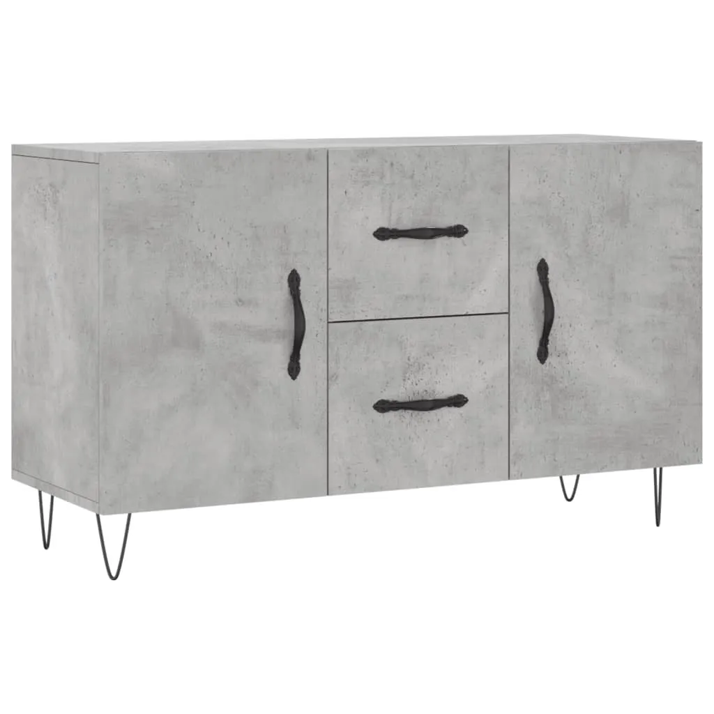 Credenza Bassa Grigio Cemento 100x36x60 | Mobile Buffet in Legno