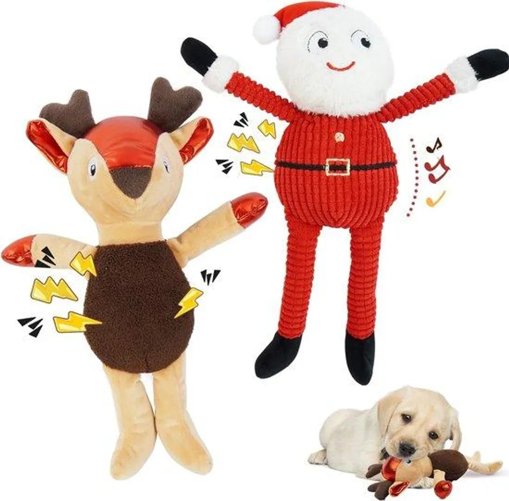 Jouet Chien Indestructible de Noël : Évitez l'Ennui avec ce Duo Duo