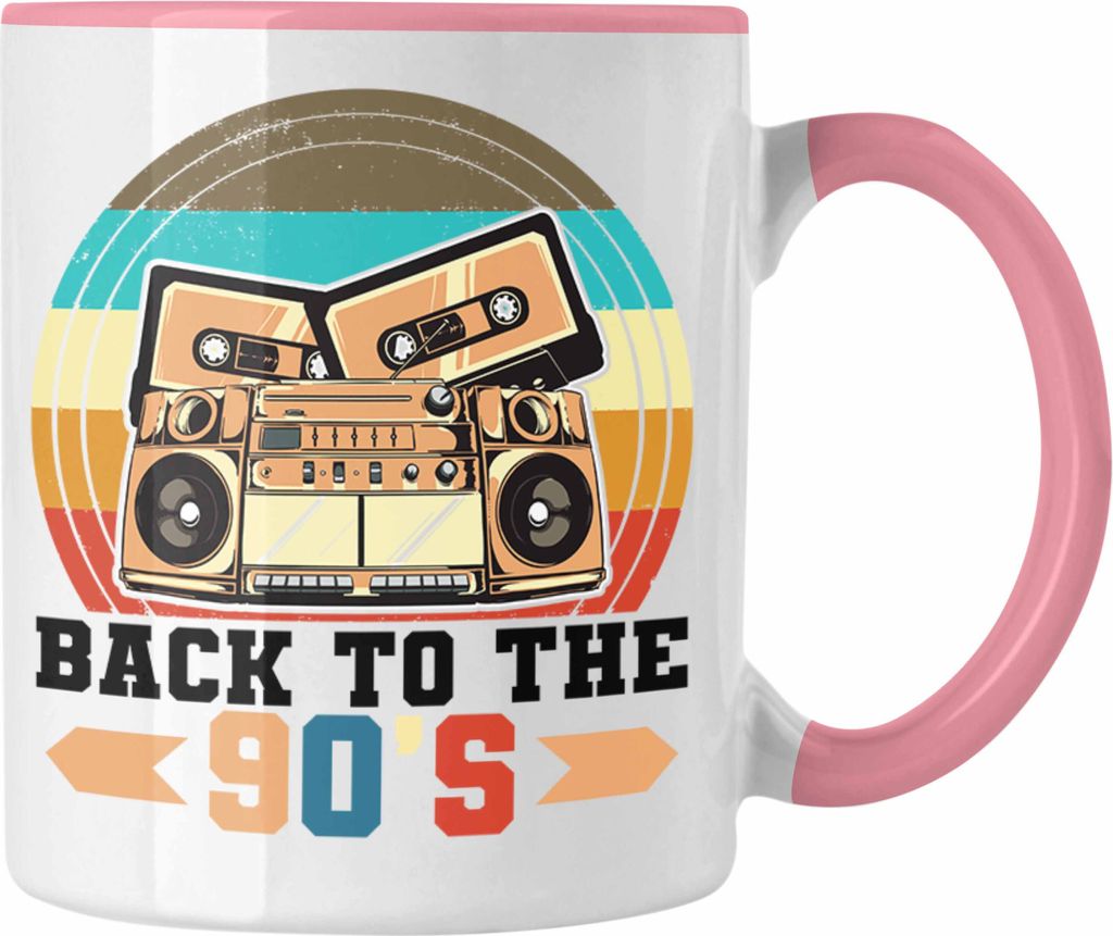 Trendation - Back To The 90er Jahre Tasse Geschenk Neunziger Geschenkidee Party (Rosa)