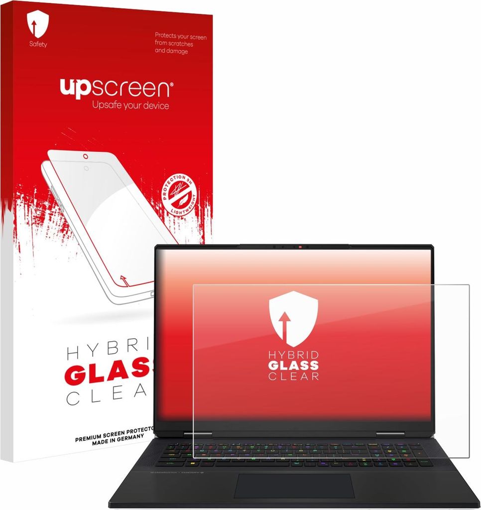 upscreen Schutzglas für MSI Titan 18 HX AI 2025 Schutzfolie Panzer Folie Glas Display Schutz klar