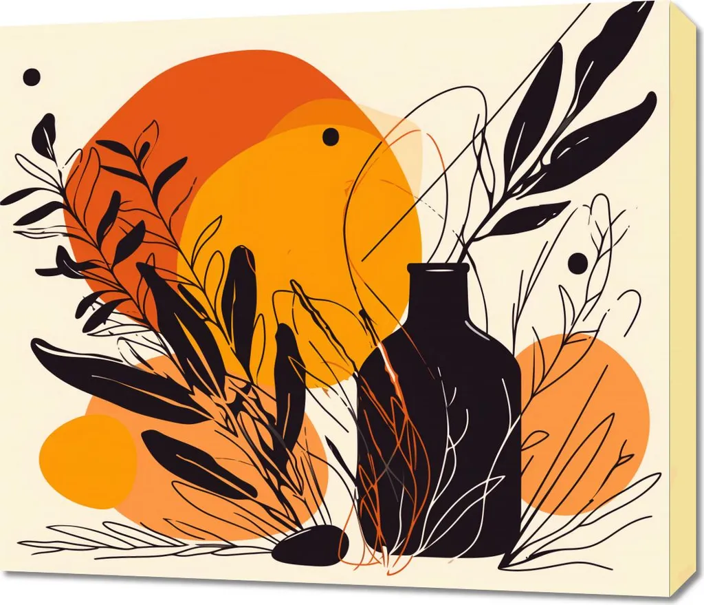 Tableau mural Coucher de soleil intense 70x60 cm pour décoration salon
