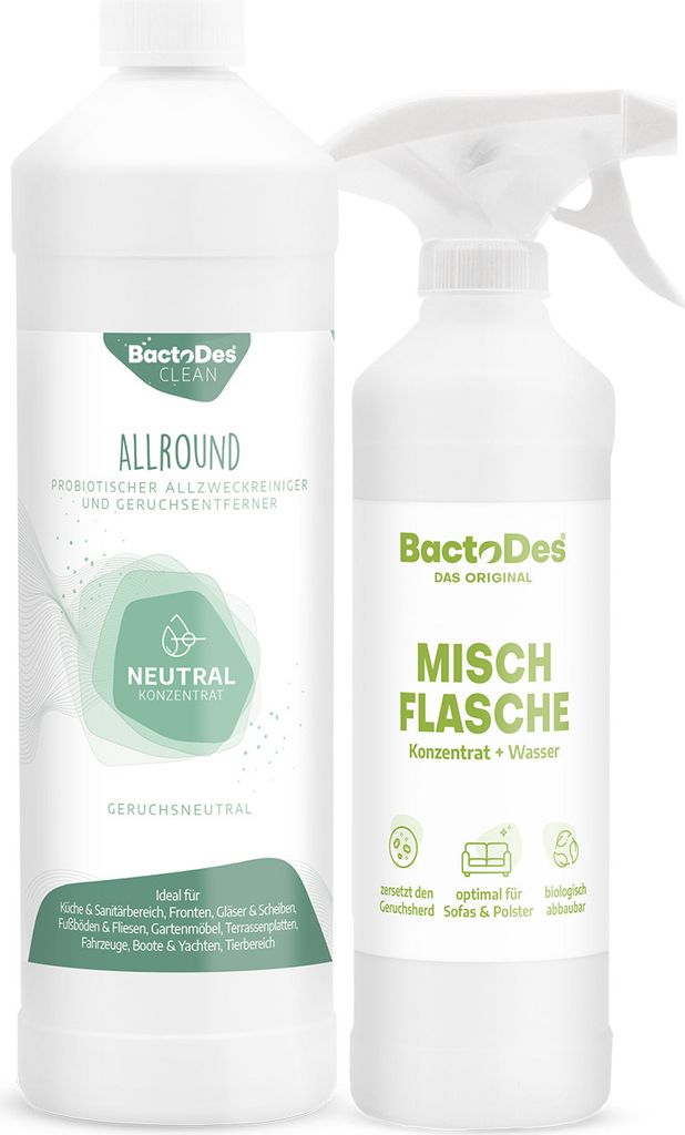 BactoDes Clean Allround - Neutral 1Liter Flasche inkl. 1 Misch- und Sprühflasche