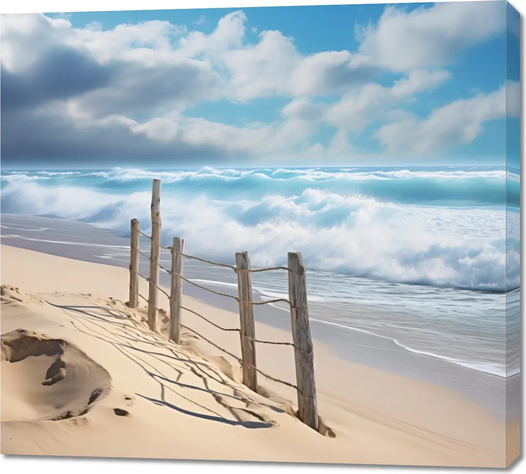 Quadro su Tela 100x90 Sussurri dell'Oceano - Qualità Professionale