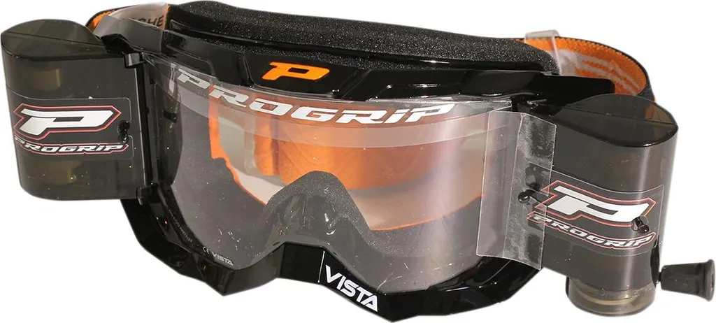 Masque de Cross Vista Roll-Off 3303 Noir Idéal pour Enduro et Pluie