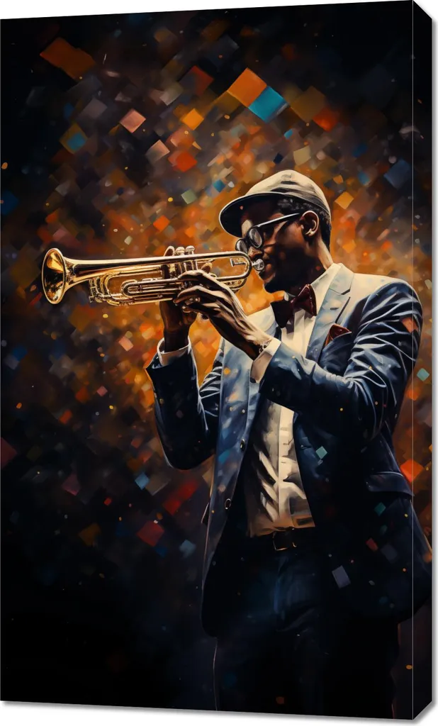 Image Symphonie à la trompette 60x100 cm - Décorer un salon de musique
