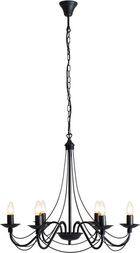 Hängeleuchte Metall E14 65 cm breit H: max. 108 cm Schwarz rund Klassisch Pendelleuchte