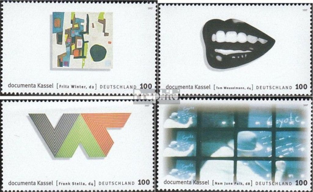 Briefmarken BRD (BR.Deutschland) 1997 Mi 1927-1930 (kompl.Ausgabe) gestempelt 10. documenta, Kassel