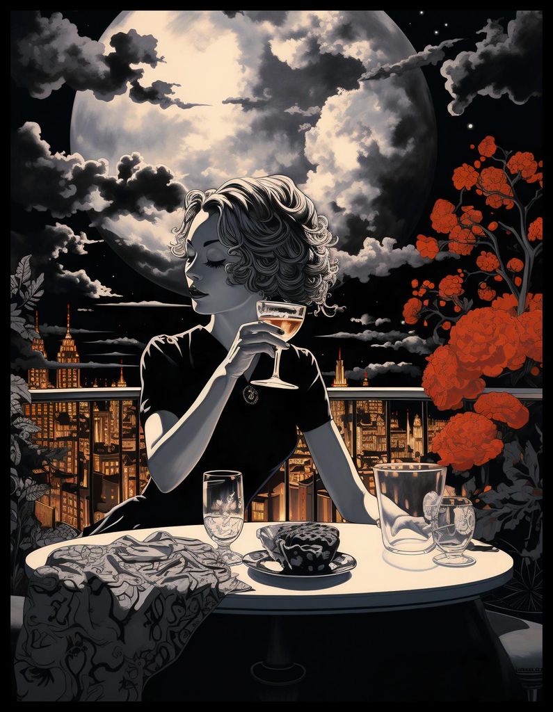 Plakat 50x65cm Abendliche Toasts
