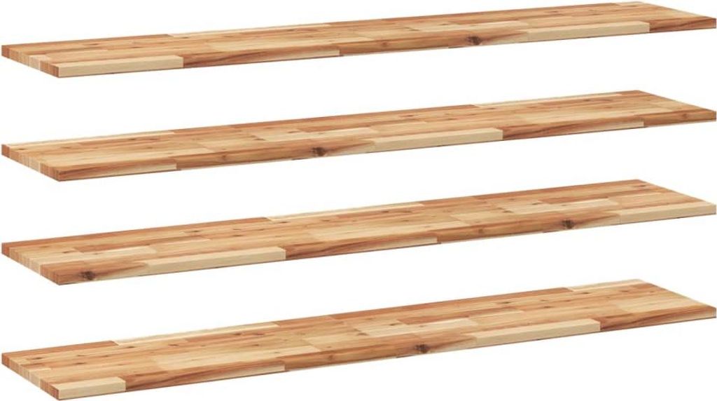 vidaXL Schweberegale 4 Stk. 120x30x2 cm Massivholz Akazie Ölbehandelt