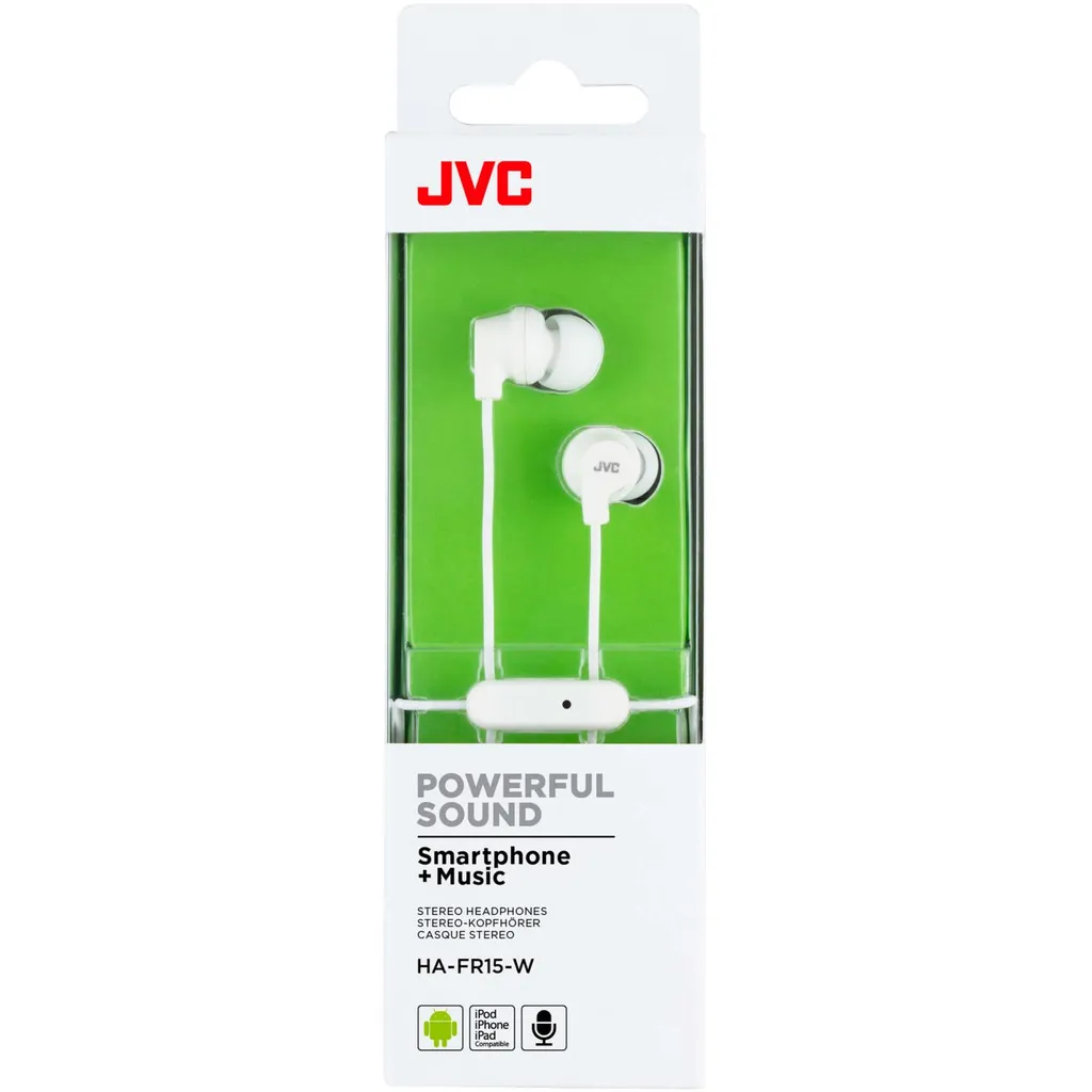 JVC HA-FR15 Casque Intra-auriculaire avec Microphone et Télécommande Blanc - 3