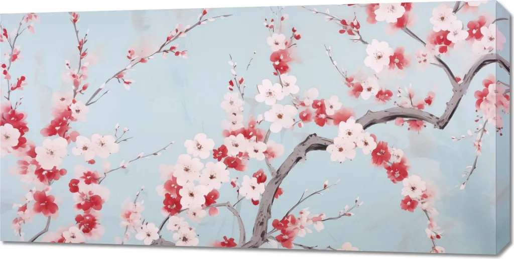 Tableau 100x50 Cerisier en fleurs pour Ambiance Zen et Déco Japonaise