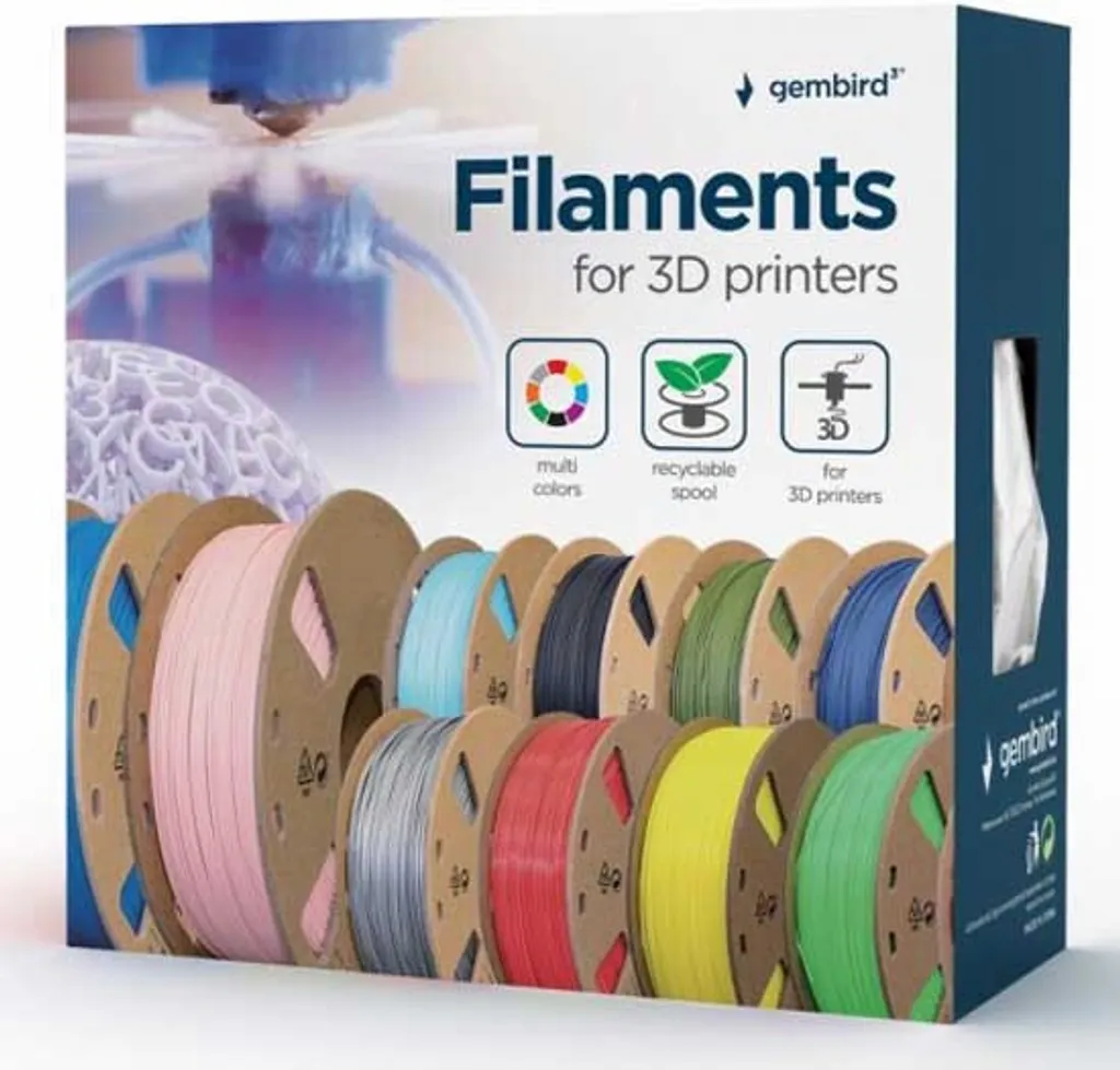 GEMBIRD Gembird 3DP-PLA1.75-01-FG Materiale per stampa 3D Acido polilattico (PLA) Verde fluorescente 1,4 kg - 7