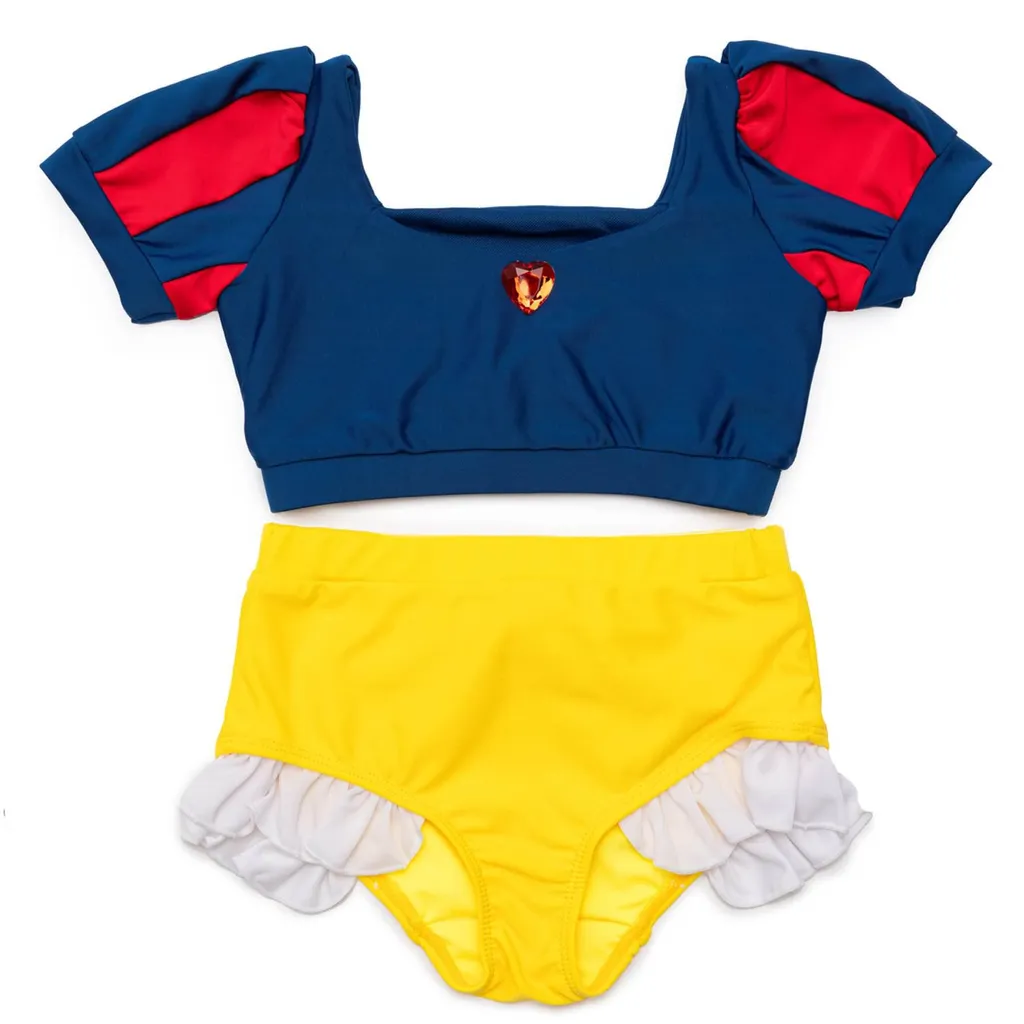 Bikini Bleu à Volants Princesse Tiny - Tenue de Plage Fille 5-6 ans