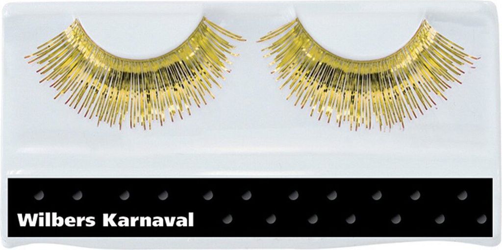 Lametta Wimpern gold