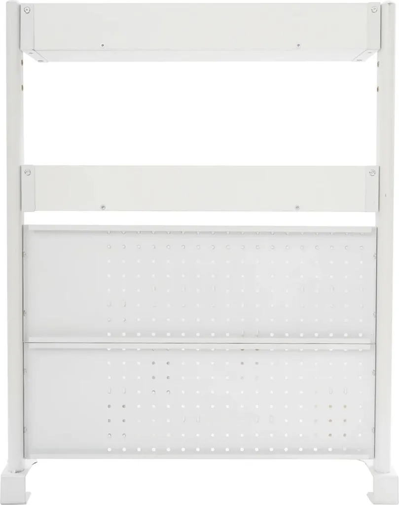 Bibliothèque de bureau à fixer 3 niveaux étagère de rangement blanche - 6