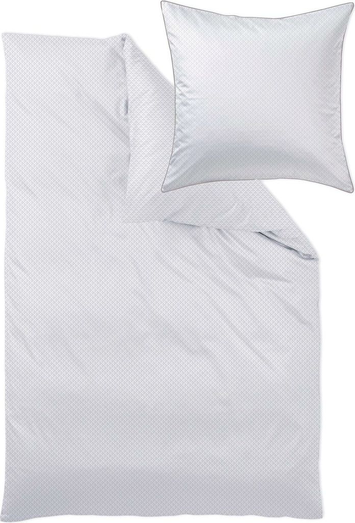Curt Bauer Mako-Brokat-Damast-Bettwäsche-Garnitur Dessin 9008 AREZZO Farbe weiß-0000 Größe 140x200 + 70x90 cm