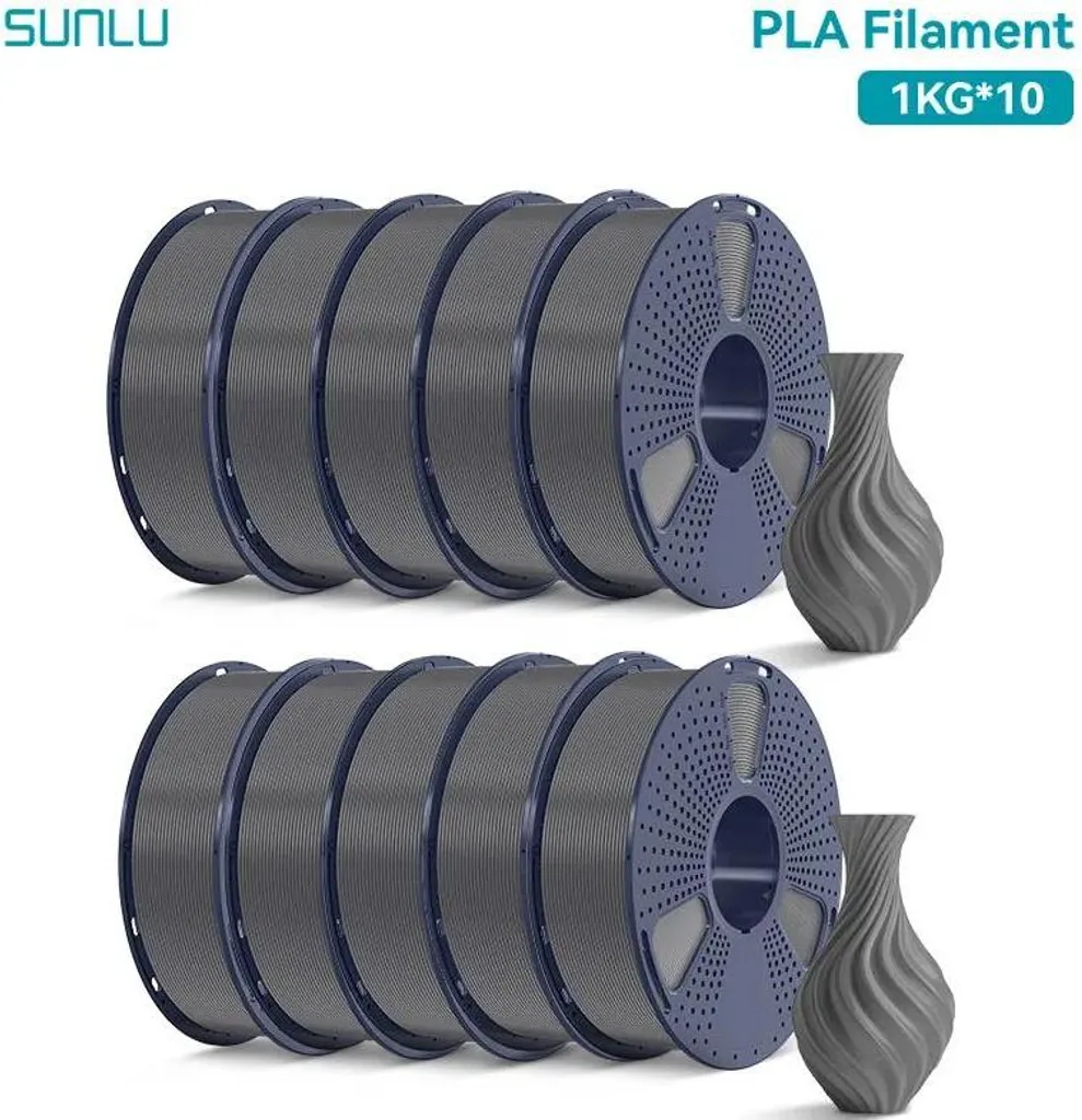 Filament PLA Gris à Faible Déformation pour Impression 3D sans Warp - 2