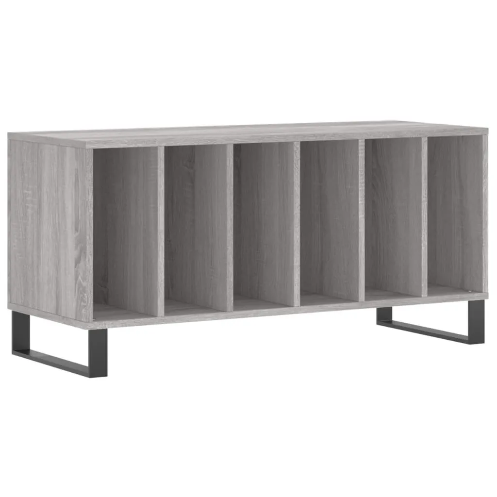 SYFAX Mobile Porta Dischi Grigio Sonoma 100x38x48cm - Arredo Vinili