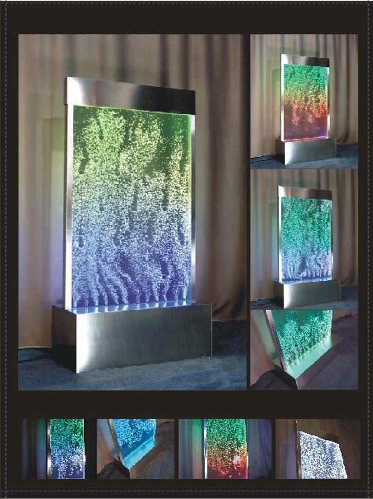 Wandpaneel LED Wasserwand Wasser Wände Wasser Blasen Wand Waterwall 80x160cm Neu