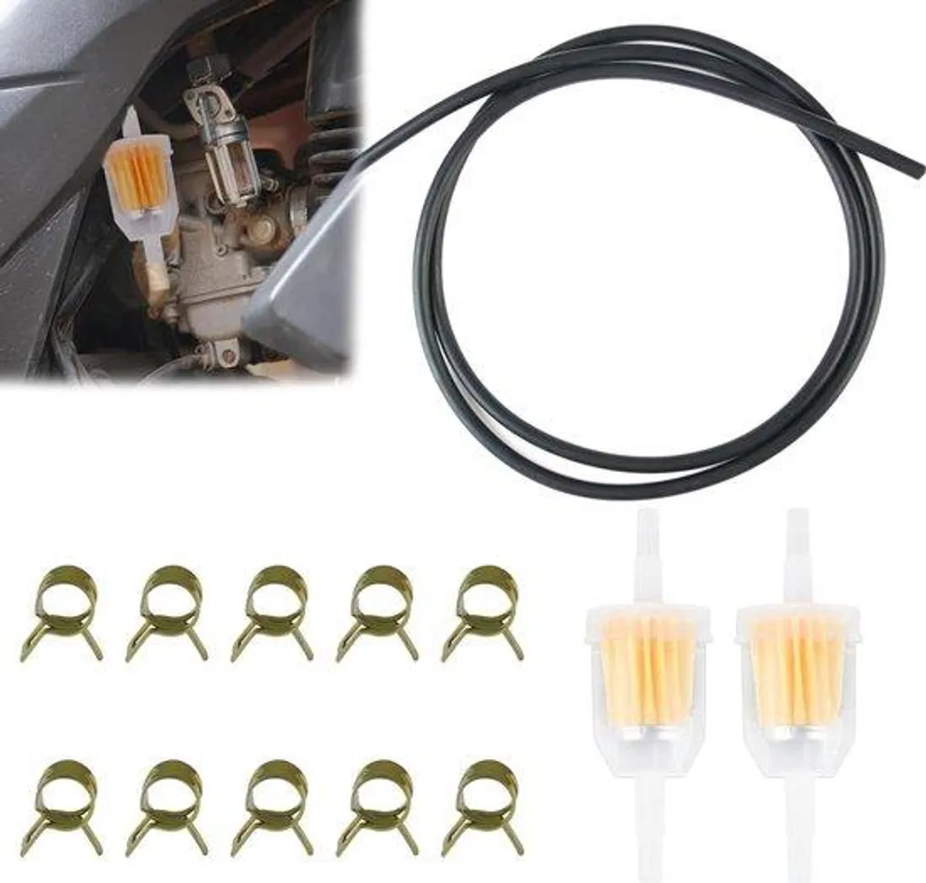 Réparer fuite essence avec ce kit tuyau 8 mm filtres et colliers auto