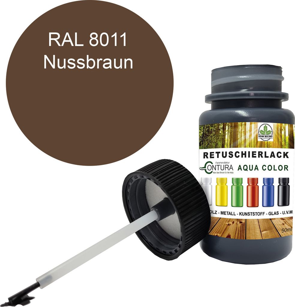 Reparaturlack Lackstift RAL Lack Pinselflasche 50ml. Farbe Produktbild 