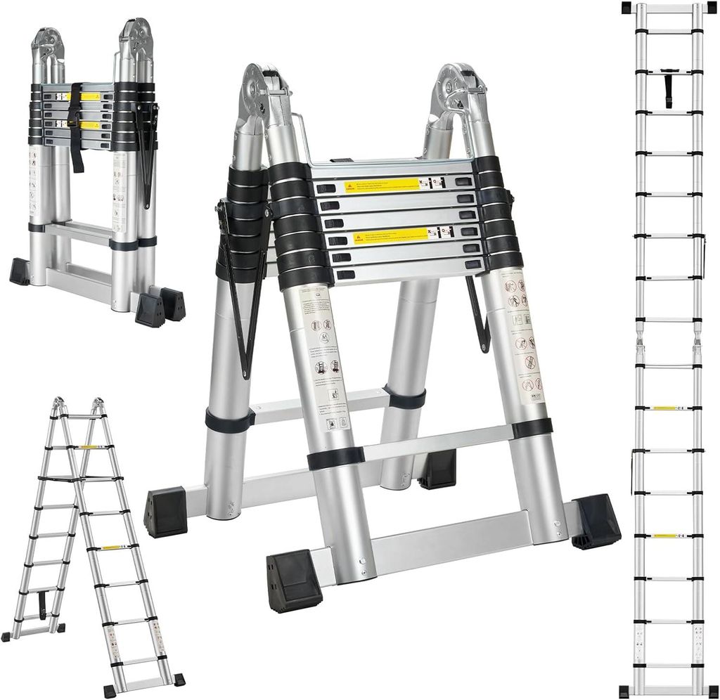 STANEW Échelle télescopique de 5m(2.5+2.5), Echelle Pliante Image du produit 