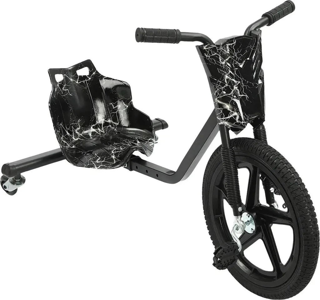 Drift Trike Scooter pour jouer dehors - Tricycle enfants 3 roues Noir