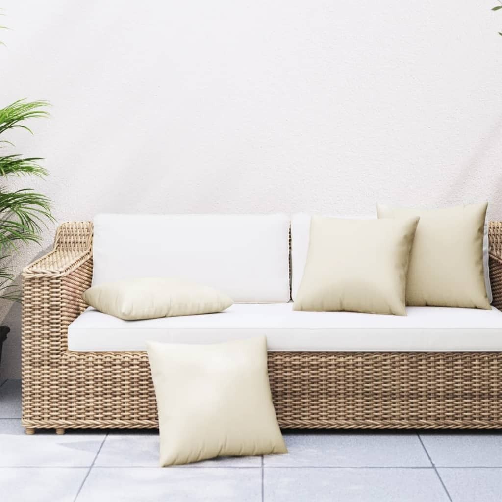 "SALE 2026"Gartenbankauflage - CLORIS - Sofakissen 4er set - modernes Design - Sitzkissen/Polsterauflage - Creme 50x50cm Stoff DE837215 - Gartenmö...