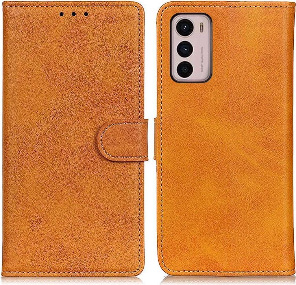 Motorola Moto G42 Hülle - Coverup Luxus Klapphülle - Braun